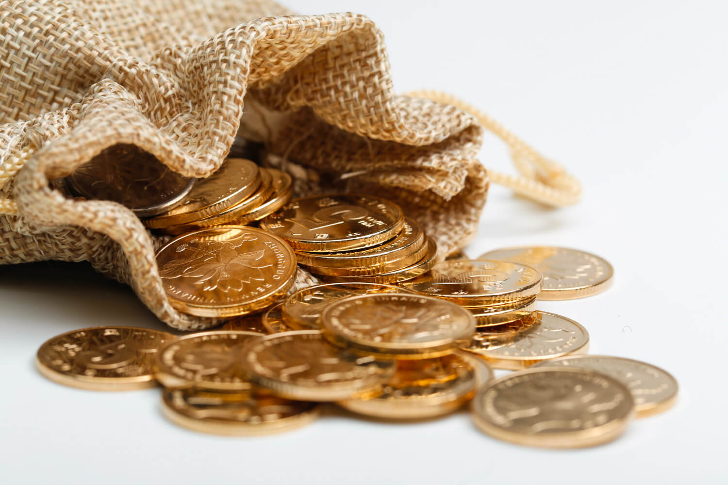 Fondo monedas de oro