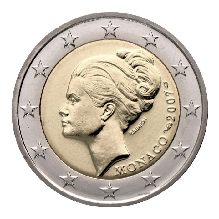 Moneda de 2 Euros Grace Kelly 2007